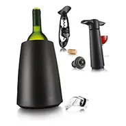 Wine Set Elegant Frapera Bomba Vacío Y Tapón + Descorchador