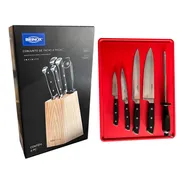 Set Brinox Infinity Taco Chaira + 4 Cuchillos + Tabla 30x40