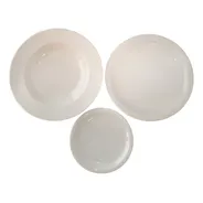 Set Platos Verbano Linea Recta X 18 Uni Playo-postre-pasta